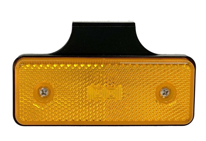 LED Amber Side Marker Lamp 12/24V Slimline With Bracket & Reflector