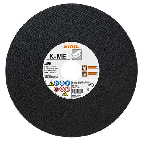 K-ME Abrasive Cutting Wheel (Steel) - 12-16"