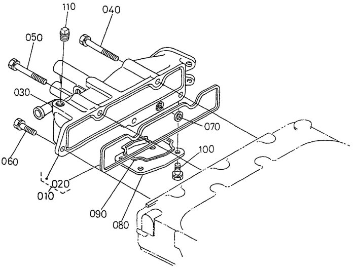 Inlet Manifold Assembly for Kubota DF752-E2 Engine