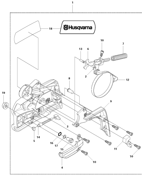 Chain Brake & Clutch Cover Assembly for Husqvarna 140 Chainsaw