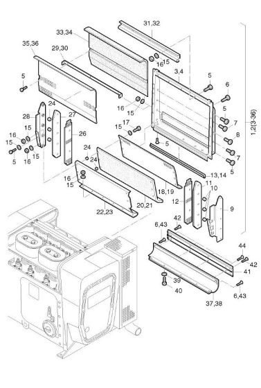 Capsule Air Ducting Assembly for Hatz 2L40 Diesel Engine