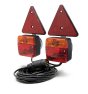 Magnetic Trailer Lighting Pods 12V With Triangles, 10m Cable, 7-Pin Plug