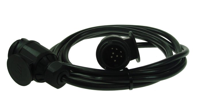 8 Pin Trailer Lighting Lead, 2.5m 8 Core Straight, 2 x 8 Pin Plugs