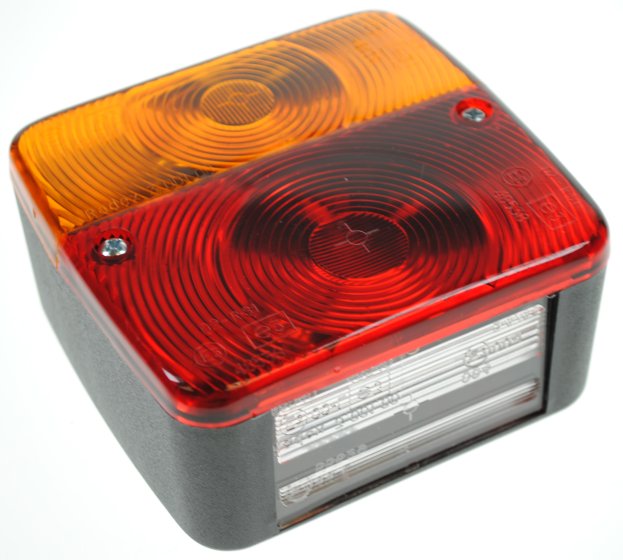 Trailer Rear Combination Lamp, Square, Bulb Type