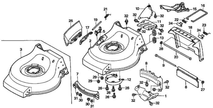 Cutter Housing for Honda HRG536C1 - PDE/A Lawn Mower