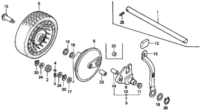 Rear Wheel for Honda HRG536C - SDF Lawn Mower