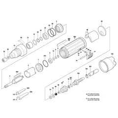 290 W Pneumatic Grinder Assembly