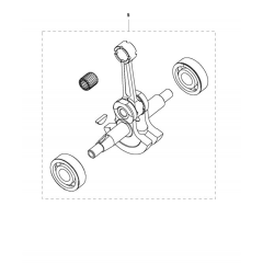Crankshaft for Husqvarna 131 R