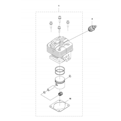 Cylinder Piston for Husqvarna 131 RB