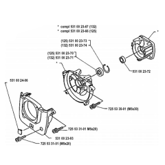 Crankcase for Husqvarna 132 L