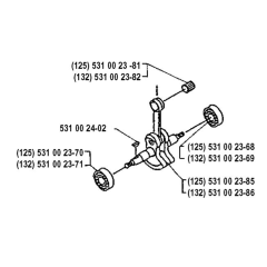 Crankshaft for Husqvarna 132 LD