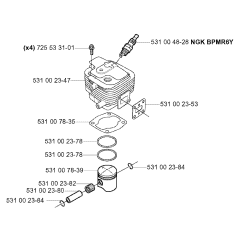 Cylinder Piston for Husqvarna 132R