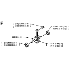 Crankshaft for Husqvarna 132RB