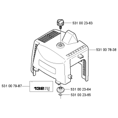 Cylinder Cover for Husqvarna 132RJ