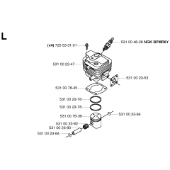 Cylinder Piston for Husqvarna 133R