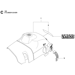 Cylinder Cover for Husqvarna 135E