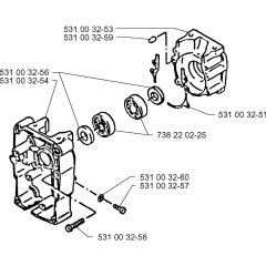 Crankcase Assembly for Husqvarna