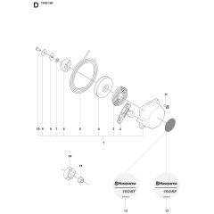 Starter Assembly for Husqvarna 150BF