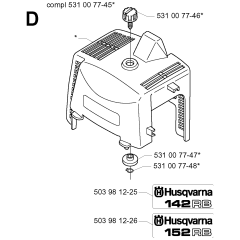 Cylinder Cover for Husqvarna 152RB