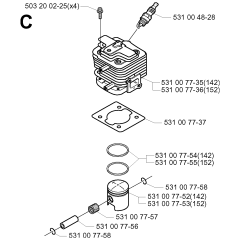 Cylinder Piston for Husqvarna