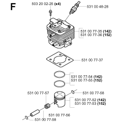 Cylinder Piston for Husqvarna