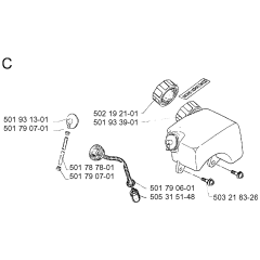 Fuel Tank Assembly for Husqvarna 16H
