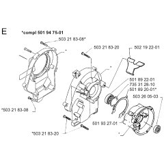 Crankcase Assembly for Husqvarna 16H