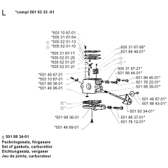 Carburetor Assembly for Husqvarna