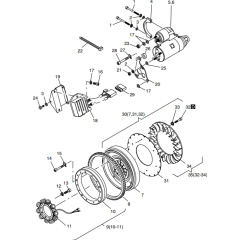 Starter, Alternator for Hatz 1B40