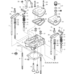 Cylinder Head Assembly for Hatz 1B50