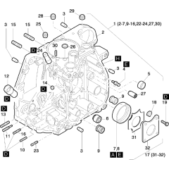 Crankcase Assembly for Hatz 1D41