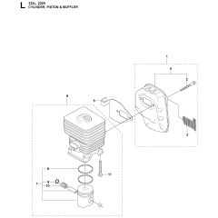 Cylinder & Muffler Assembly