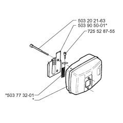 Muffler for Husqvarna 225 AI 15