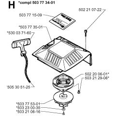 Starter Assembly for Husqvarna