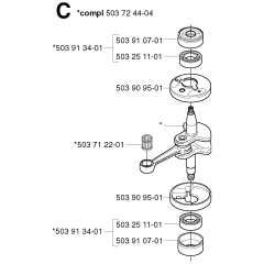 Crankshaft Assembly for Husqvarna