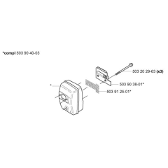 Muffler for Husqvarna 225 LD