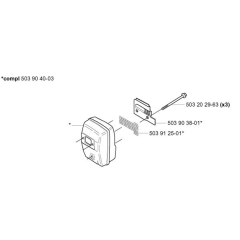 Muffler for Husqvarna 227 LD