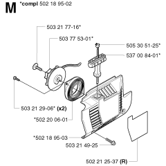 Starter Assembly for Husqvarna 227R