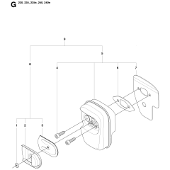 Muffler Assembly for Husqvarna 230
