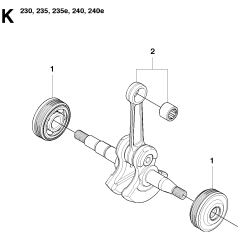 Crankshaft for Husqvarna 230