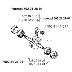 Crankshaft for Husqvarna 232 L