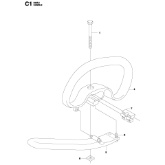 Handle Assembly for Husqvarna 233Rj