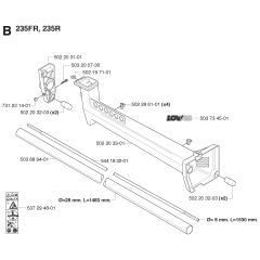 Shaft Assembly for Husqvarna 235FR
