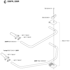 Handle Assembly for Husqvarna 235FR