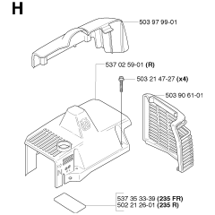Cylinder Cover for Husqvarna 235FR