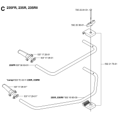 Handle Assembly for Husqvarna 235R