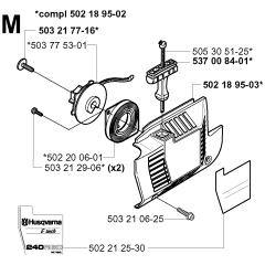 Starter Assembly for Husqvarna 240RBD