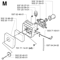 Carburetor & Air Filter for 240RJ
