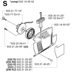 Starter Assembly for Husqvarna 240RJ