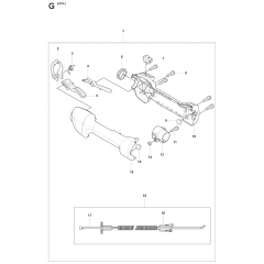 Handle & Controls for Husqvarna 241RJ